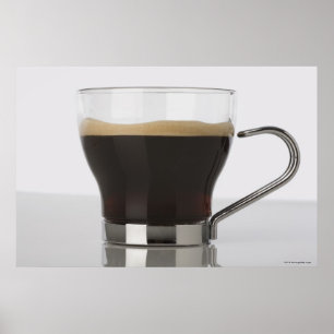 Sluiting van een koffiebeker poster