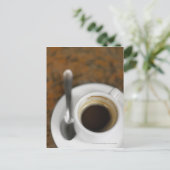 Sluiting van een kop koffie 2 briefkaart (Staand voorkant)