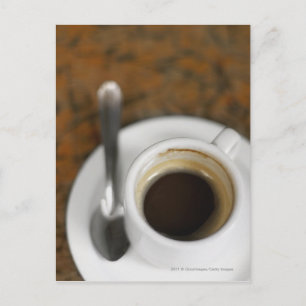 Sluiting van een kop koffie 2 briefkaart