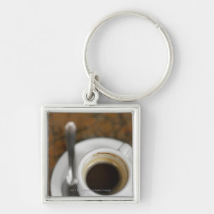Sluiting van een kop koffie 2 sleutelhanger