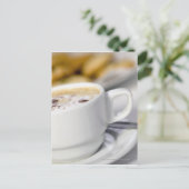 Sluiting van een kop koffie briefkaart (Staand voorkant)