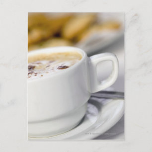 Sluiting van een kop koffie briefkaart