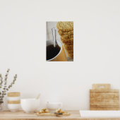 Sluiting van een kop koffie met koekjes poster (Keuken)