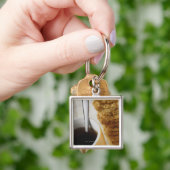 Sluiting van een kop koffie met koekjes sleutelhanger (Hand)
