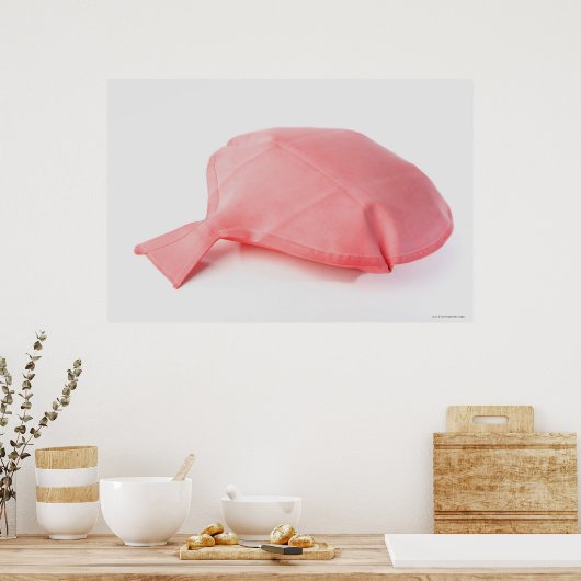 Sluiting van een kussen van het gehele lichaam poster (Keuken)