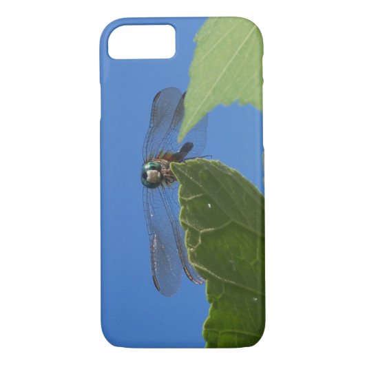 Sluiting van een libellen tegen een heldere blauwe Case-Mate iPhone case (Achterkant)