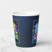 Sluiting van een paar leuke neon Bowling-fec Papieren Bekers (Links)