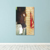 Sluiting van een paard 2 canvas afdruk (Insitu (Houten vloer))