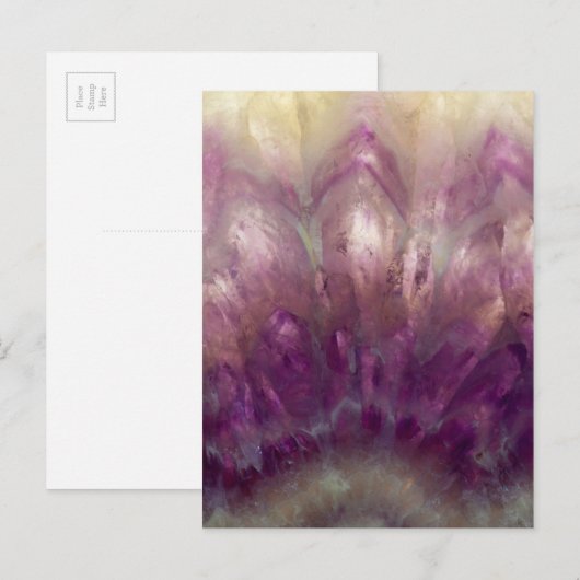 Sluiting van een paarse Amethyst Briefkaart (Voorkant / Achterkant)