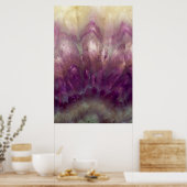 Sluiting van een paarse Amethyst Poster (Keuken)