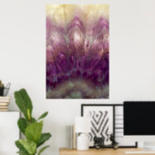 Sluiting van een paarse Amethyst Poster (Thuiskantoor)