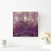 Sluiting van een paarse Amethyst Vierkante Klok (Huis)
