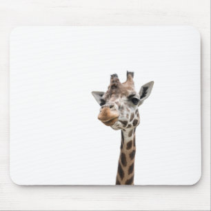 Sluiting van een prachtig giraffelgezicht muismat