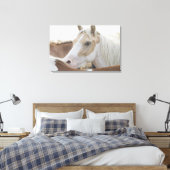 Sluiting van een rij paarden 2 canvas afdruk (Insitu (Slaapkamer))
