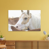 Sluiting van een rij paarden 2 canvas afdruk (Insitu (Woonkamer))