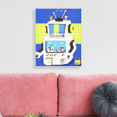 Sluiting van een robot canvas afdruk (Insitu (Woonkamer))