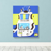Sluiting van een robot canvas afdruk (Insitu (Houten vloer))