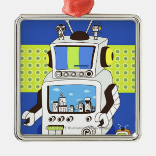 Sluiting van een robot metalen ornament