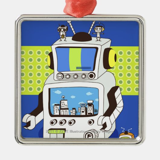 Sluiting van een robot metalen ornament (Voorkant)