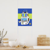 Sluiting van een robot poster (Keuken)