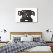 Sluiting van een roterende telefoon canvas afdruk (Insitu (Slaapkamer))