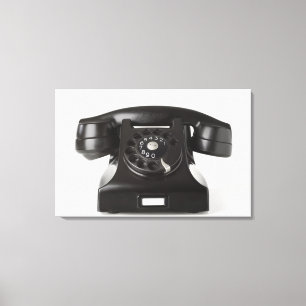 Sluiting van een roterende telefoon canvas afdruk
