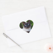 Sluiting van een Siamese kat met blauwe ogen Hart Sticker (Envelop)