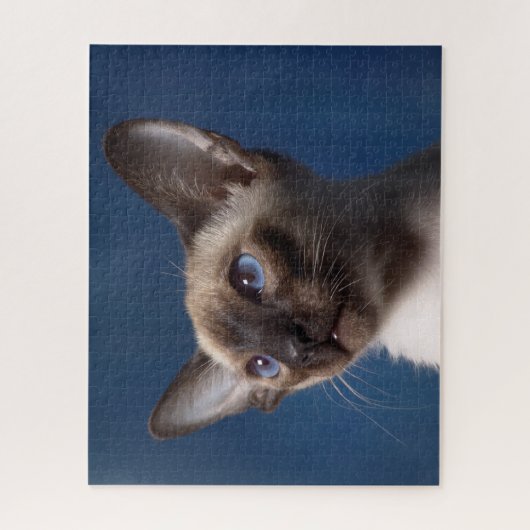 Sluiting van een Siamese kat met blauwe ogen Legpuzzel (Verticaal)