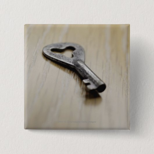 Sluiting van een sleutel vierkante button 5,1 cm (Voorkant)