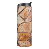 Sluiting van een steenwand als achtergrondpapier,p thermosbeker (Gedraaid links)