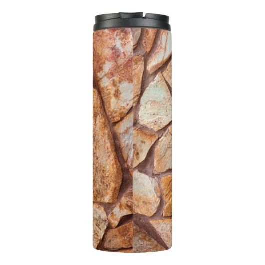 Sluiting van een steenwand als achtergrondpapier,p thermosbeker (Achterkant)
