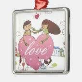 Sluiting van een stel met een hartvorm metalen ornament (Links)