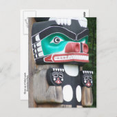 Sluiting van een totempaal briefkaart (Voorkant / Achterkant)