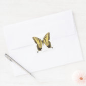 Sluiting van een vlinder 2 vierkante sticker (Envelop)