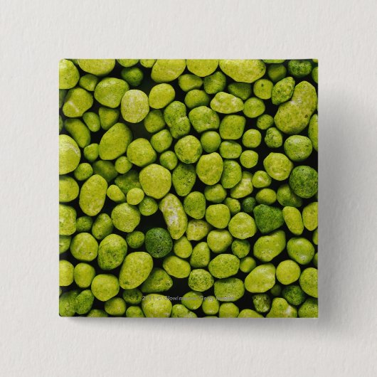 Sluiting van groene kieuwen vierkante button 5,1 cm (Voorkant)