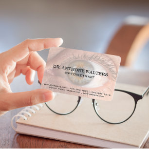 Sluiting van het Afbeelding van het menselijk oog Visitekaartje