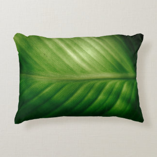 Sluiting van het groene blad accent kussen