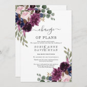 Sluiting van het huwelijk - Florale wijziging van  Kaart (Voorkant / Achterkant)