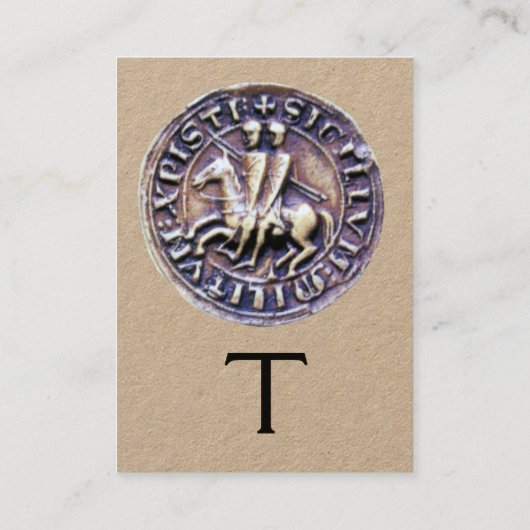 SLUITING VAN HET KNIGHTS-TEMPLAR MONOGRAM Kraft Pa Visitekaartje (Achterkant)