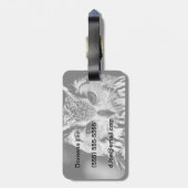 Sluiting van het portret van Euraziatische arend-u Bagagelabel (Achterkant verticaal)