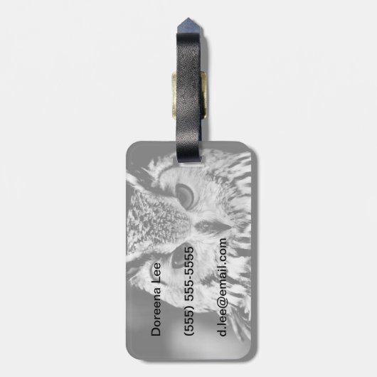 Sluiting van het portret van Euraziatische arend-u Bagagelabel (Achterkant verticaal)