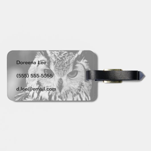 Sluiting van het portret van Euraziatische arend-u Bagagelabel (Achterkant horizontaal)