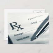 Sluiting van het recept briefkaart (Voorkant / Achterkant)