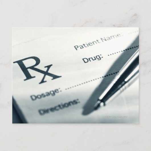 Sluiting van het recept briefkaart (Voorkant)