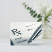 Sluiting van het recept briefkaart (Staand voorkant)