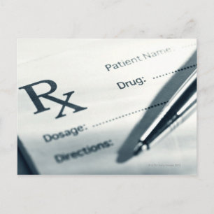 Sluiting van het recept briefkaart