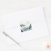 Sluiting van het recept vierkante sticker (Envelop)