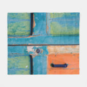 SLUITING VAN HET UITZICHT VAN BLAUW EN GROENHOUDER FLEECE DEKEN (Voorkant (Horizontaal))