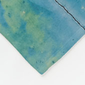 SLUITING VAN HET UITZICHT VAN BLAUW EN GROENHOUDER FLEECE DEKEN (Hoek)