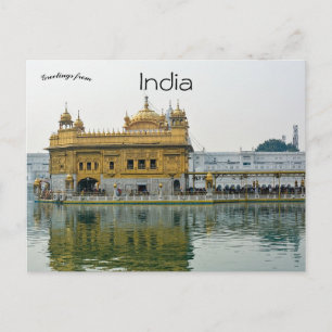 Sluiting van het Uitzicht van de Golden Temple Amr Briefkaart